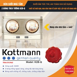 Đèn sưởi 2 bóng treo tường – K2BG
